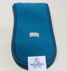 Pickapooh Kinder-Schal, 100% Bio-Wollfleece (kbT), trkis