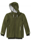 Disana Walk Outdoor-RV-Jacke mit Kapuze mit Arm- u. Taillenbndchen, 100% Bio-Wolle (kbT), oliv